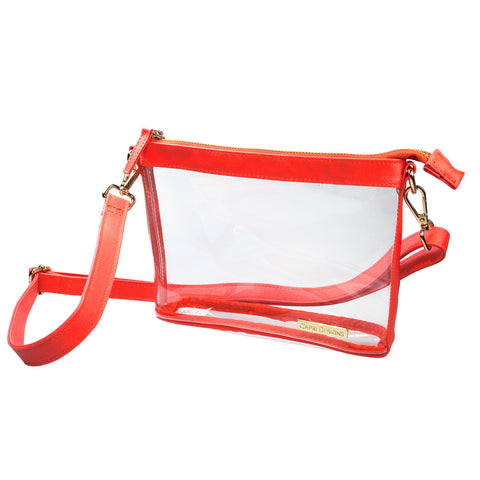 Small Crossbody - Orange and Clear