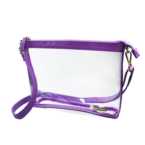 Large Crossbody - Purple and Clear