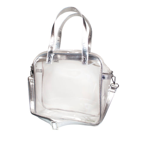 Carryall Tote - Silver and Clear
