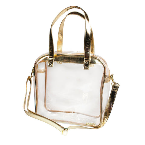 Carryall Tote - Gold and Clear