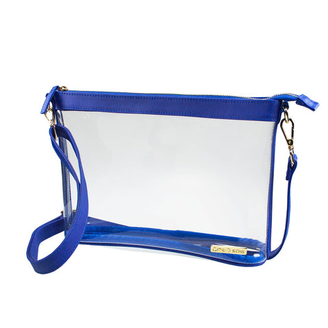 Large Crossbody - Royal Blue and Clear