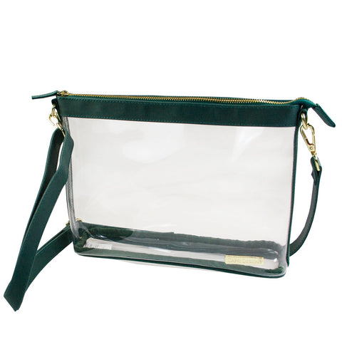 Large Crossbody - Green and Clear