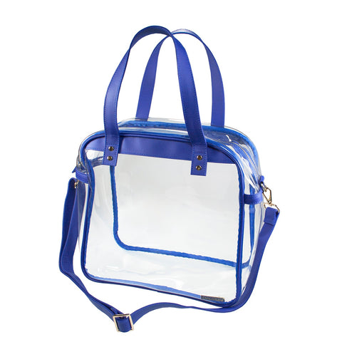 Carryall Tote - Royal Blue and Clear