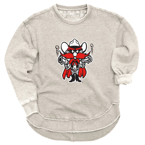 Endzone Poncho Fleece Crew in Texas Tech University