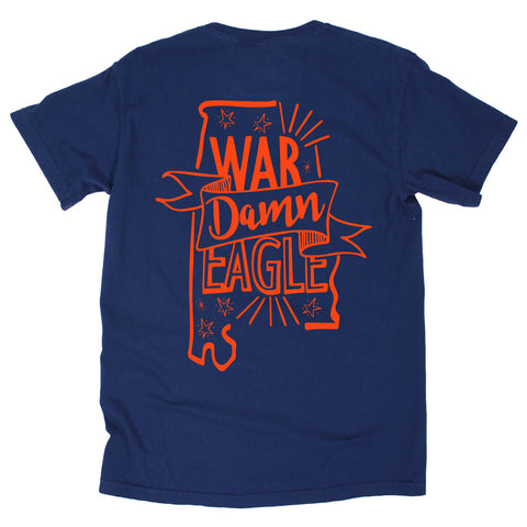 Auburn Pep Squad Comfort Colors Tee