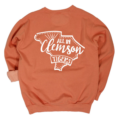 Clemson Pep Squad Comfort Colors Pullover