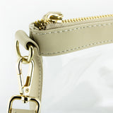 Large Crossbody - Tan and Clear