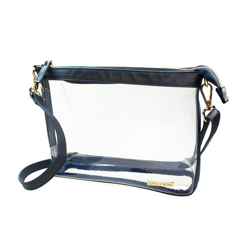 Large Crossbody - Navy and Clear