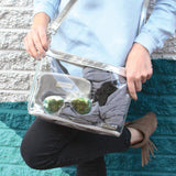Large Crossbody - Silver and Clear