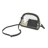 Half Moon Crossbody - Black and Clear