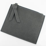 Half Moon Crossbody - Gray Suede and Clear