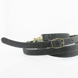 Half Moon Crossbody - Gray Suede and Clear