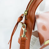 Half Moon Crossbody - Burnt Orange and Clear