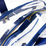 Carryall Tote - Royal Blue and Clear