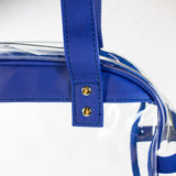 Carryall Tote - Royal Blue and Clear