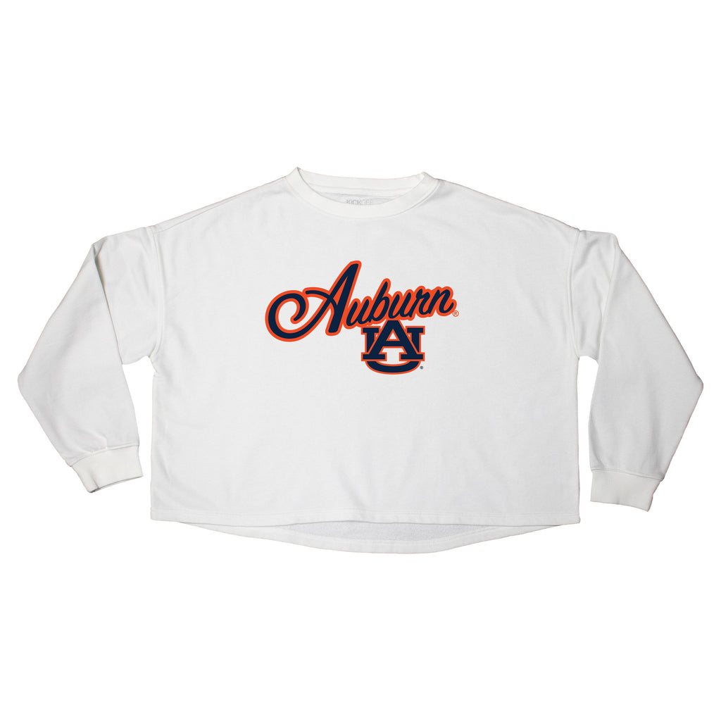 Blitz Script Crop Crewneck in Auburn University