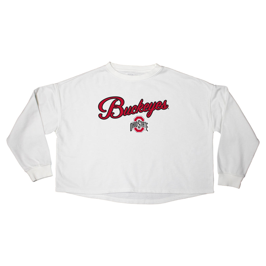 Blitz Script Crop Crewneck in Ohio State University (The)