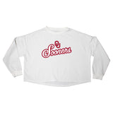 Blitz Script Crop Crewneck in University of Oklahoma
