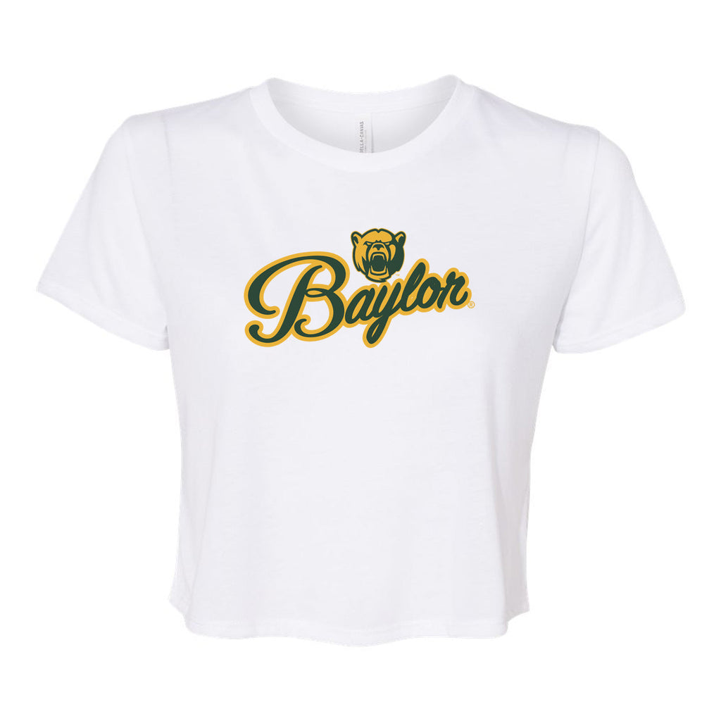 Blitz Script Crop Short Sleeve T-shirt in Baylor University