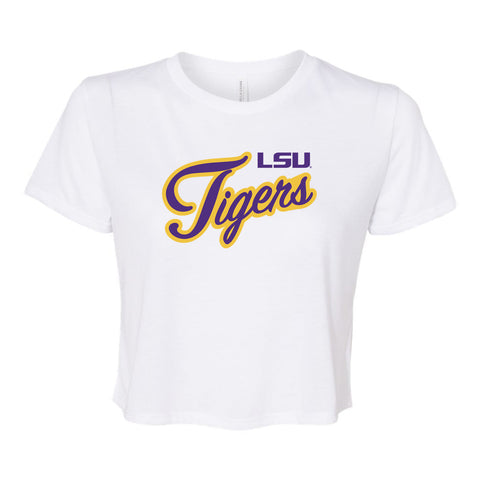 Blitz Script Crop Short Sleeve T-shirt in Louisiana State University