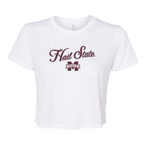 Blitz Script Crop Short Sleeve T-shirt in Mississippi State University