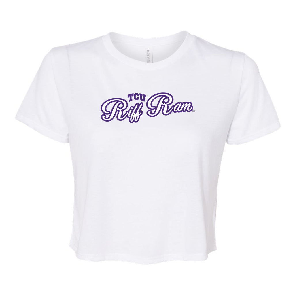 Blitz Script Crop Short Sleeve T-shirt in Texas Christian University