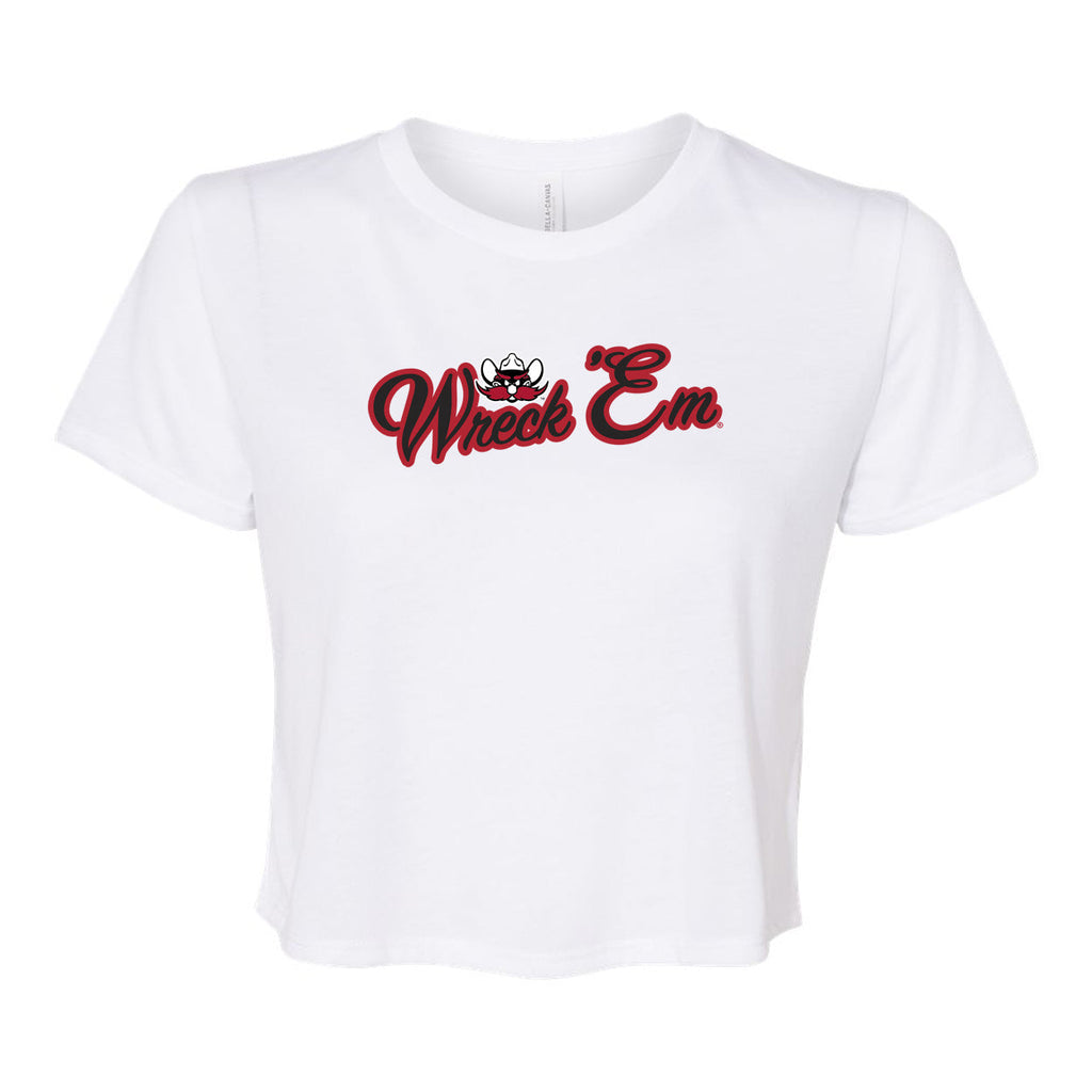 Blitz Script Crop Short Sleeve T-shirt in Texas Tech University