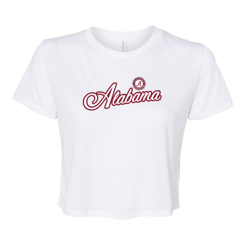 Blitz Script Crop Short Sleeve T-shirt in University of Alabama