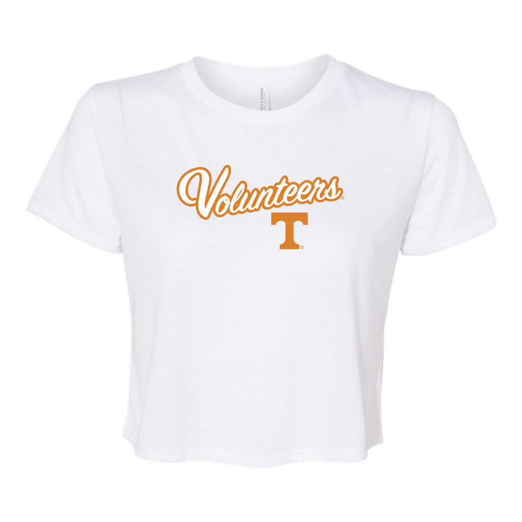 Blitz Script Crop Short Sleeve T-shirt in University of Tennessee