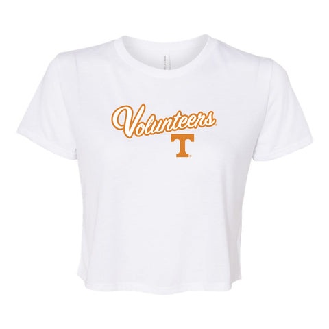 Blitz Script Crop Short Sleeve T-shirt in University of Tennessee