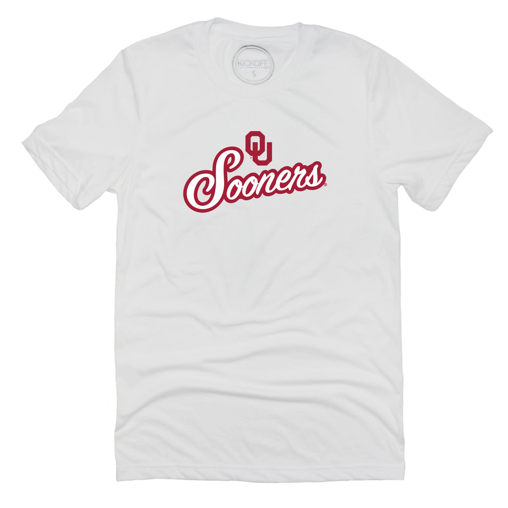 Blitz Script Short Sleeve T-shirt in University of Oklahoma