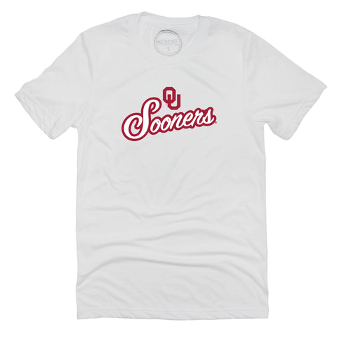 Blitz Script Short Sleeve T-shirt in University of Oklahoma