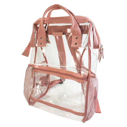 Hinge Top Clear Backpack - Ash Rose