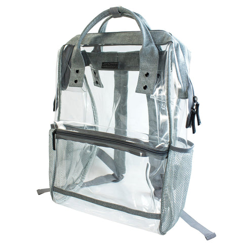 Hinge Top Clear Backpack - Gray