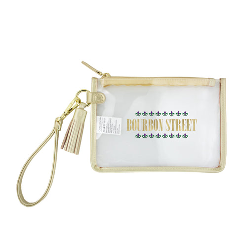 Wristlet - Burbon Street Custom Print (Gold)