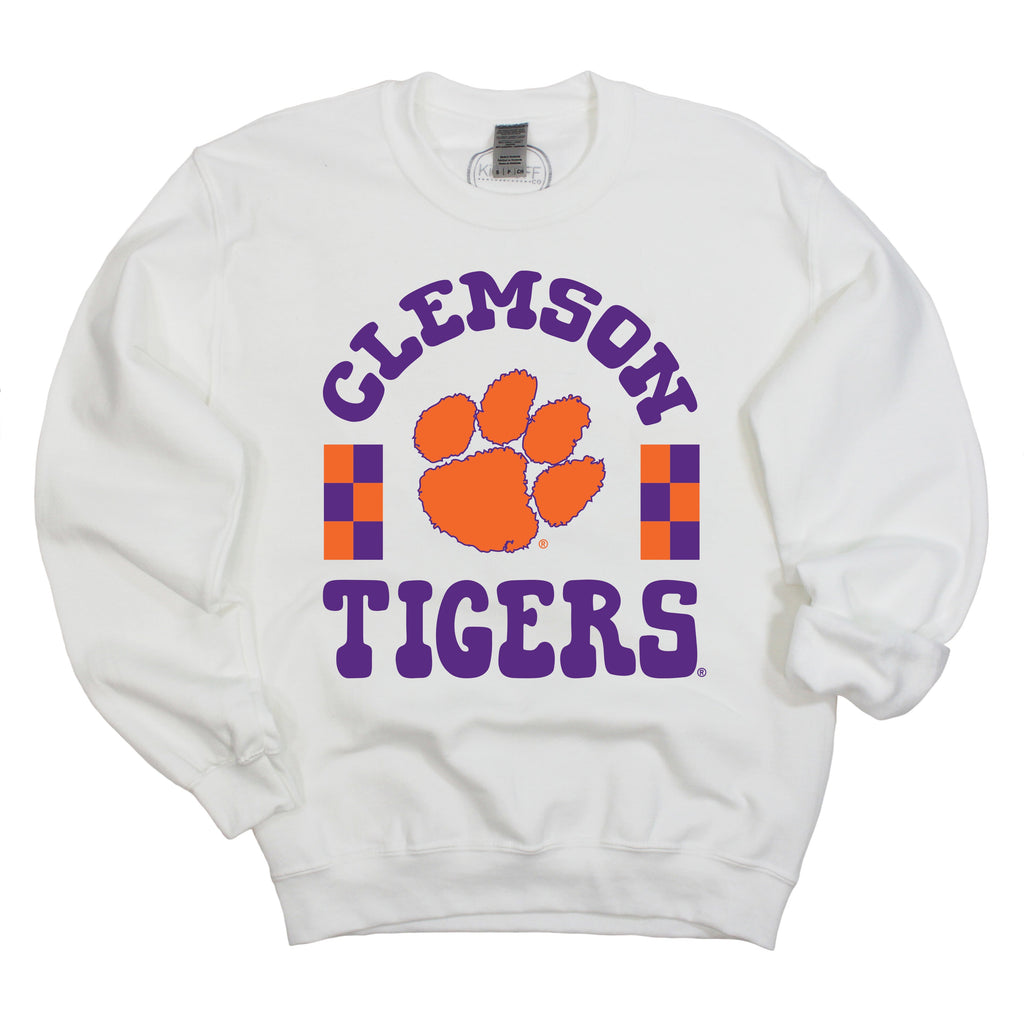 Fancy Fieldgoal Crewneck Fleece in Clemson University