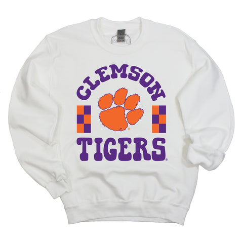 Fancy Fieldgoal Crewneck Fleece in Clemson University