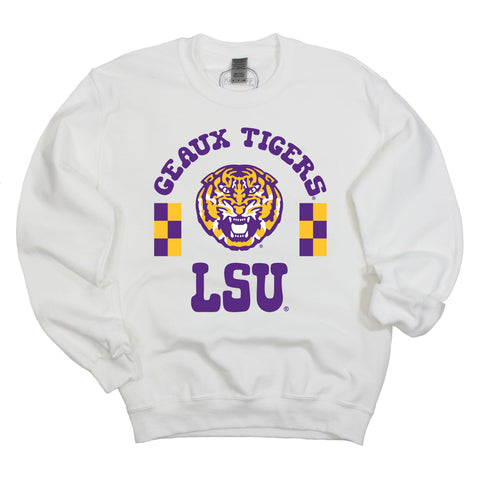 Fancy Fieldgoal Crewneck Fleece in Louisiana State University