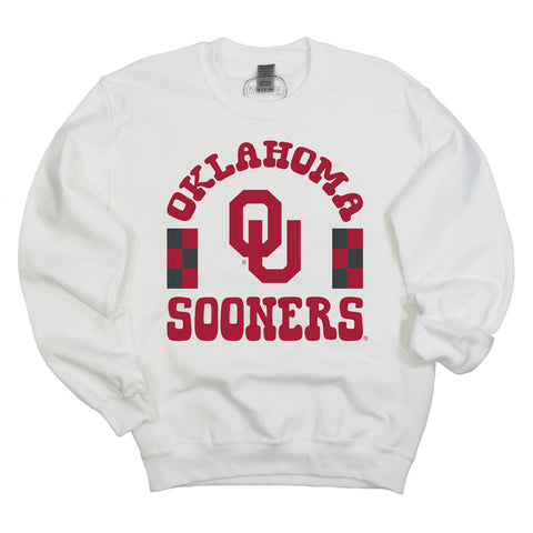 Fancy Fieldgoal Crewneck Fleece in University of Oklahoma