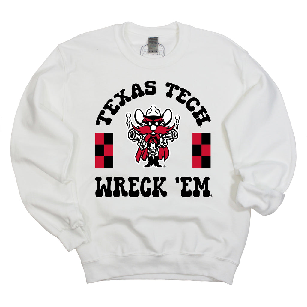 Fancy Fieldgoal Crewneck Fleece in Texas Tech University