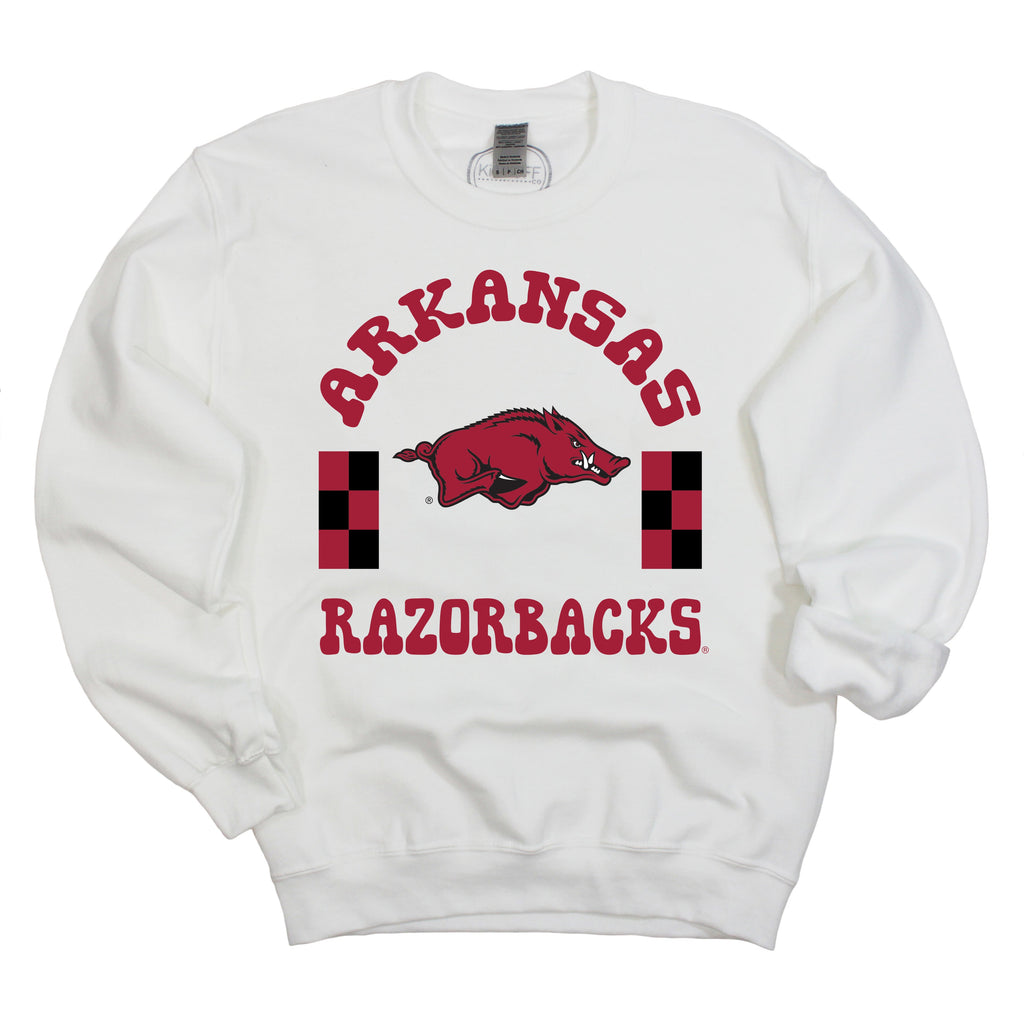 Fancy Fieldgoal Crewneck Fleece in University of Arkansas