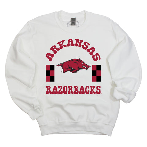 Fancy Fieldgoal Crewneck Fleece in University of Arkansas