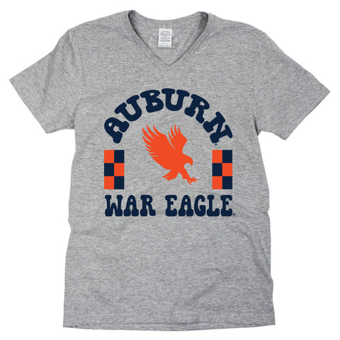 Fancy Fieldgoal V-neck Short Sleeve T-shirt in Auburn University