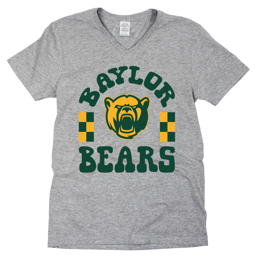 Fancy Fieldgoal V-neck Short Sleeve T-shirt in Baylor University