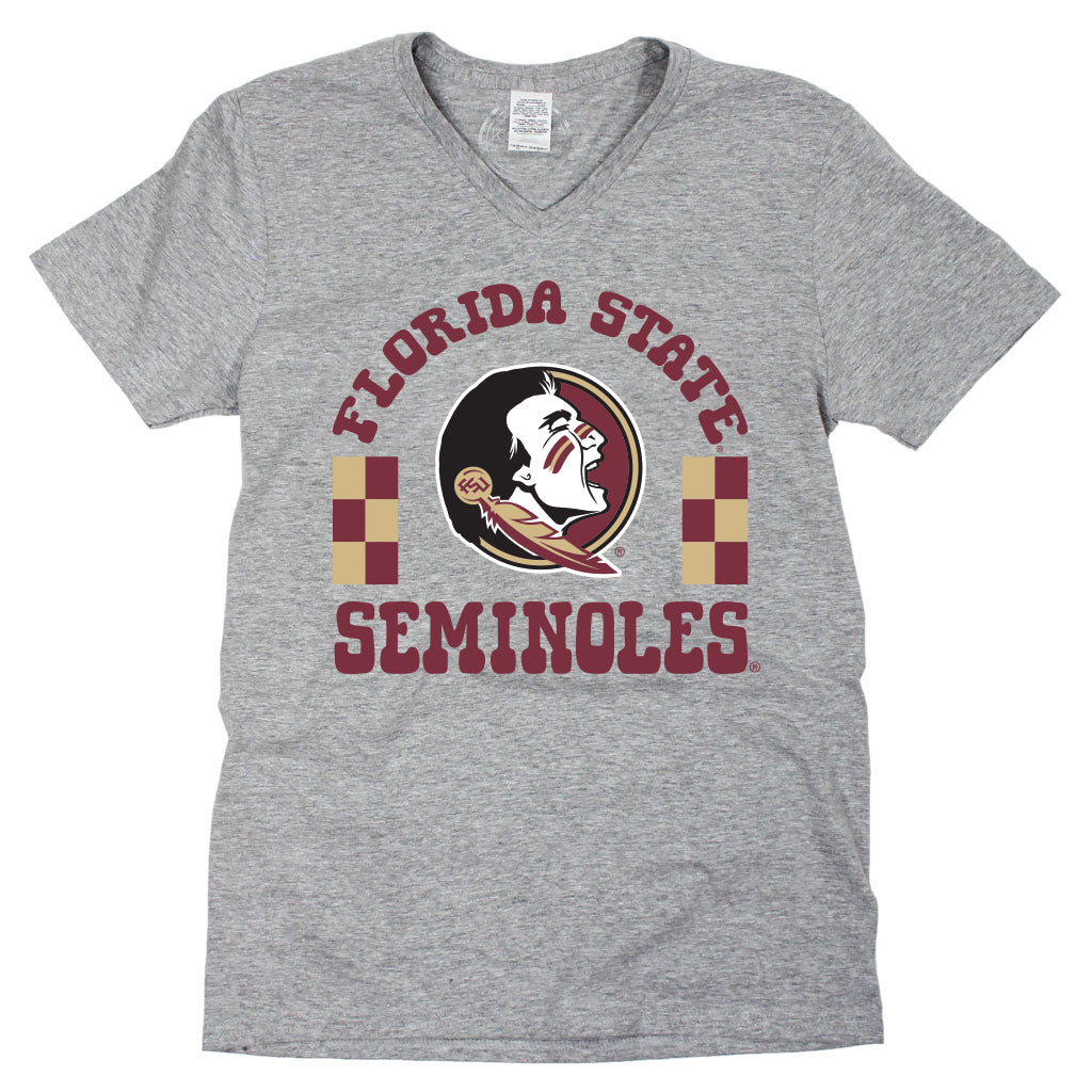 Fancy Fieldgoal V-neck Short Sleeve T-shirt in Florida State University