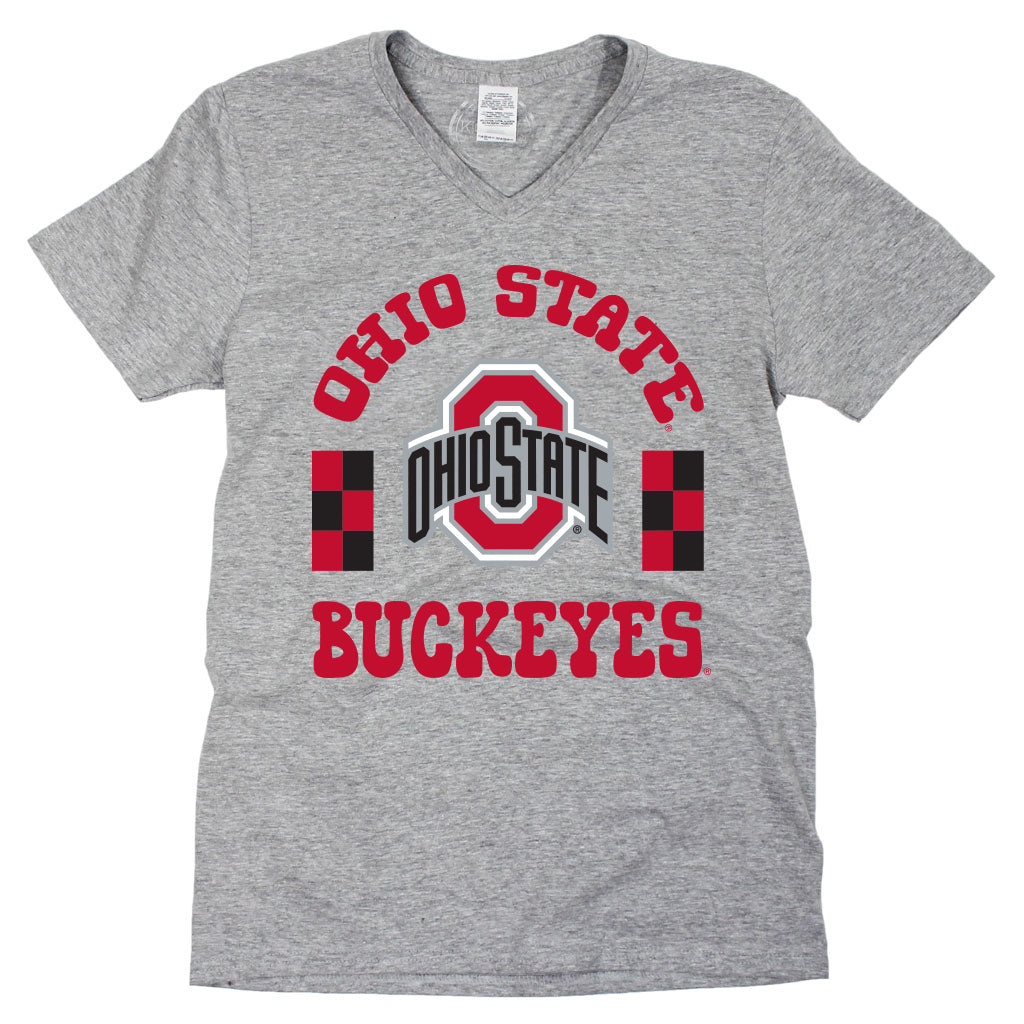 Fancy Fieldgoal V-neck Short Sleeve T-shirt in Ohio State University (The)
