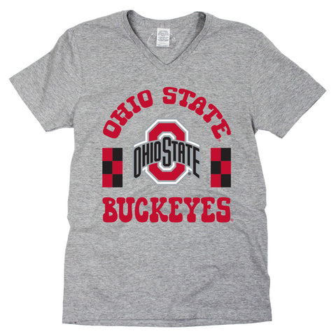 Fancy Fieldgoal V-neck Short Sleeve T-shirt in Ohio State University (The)
