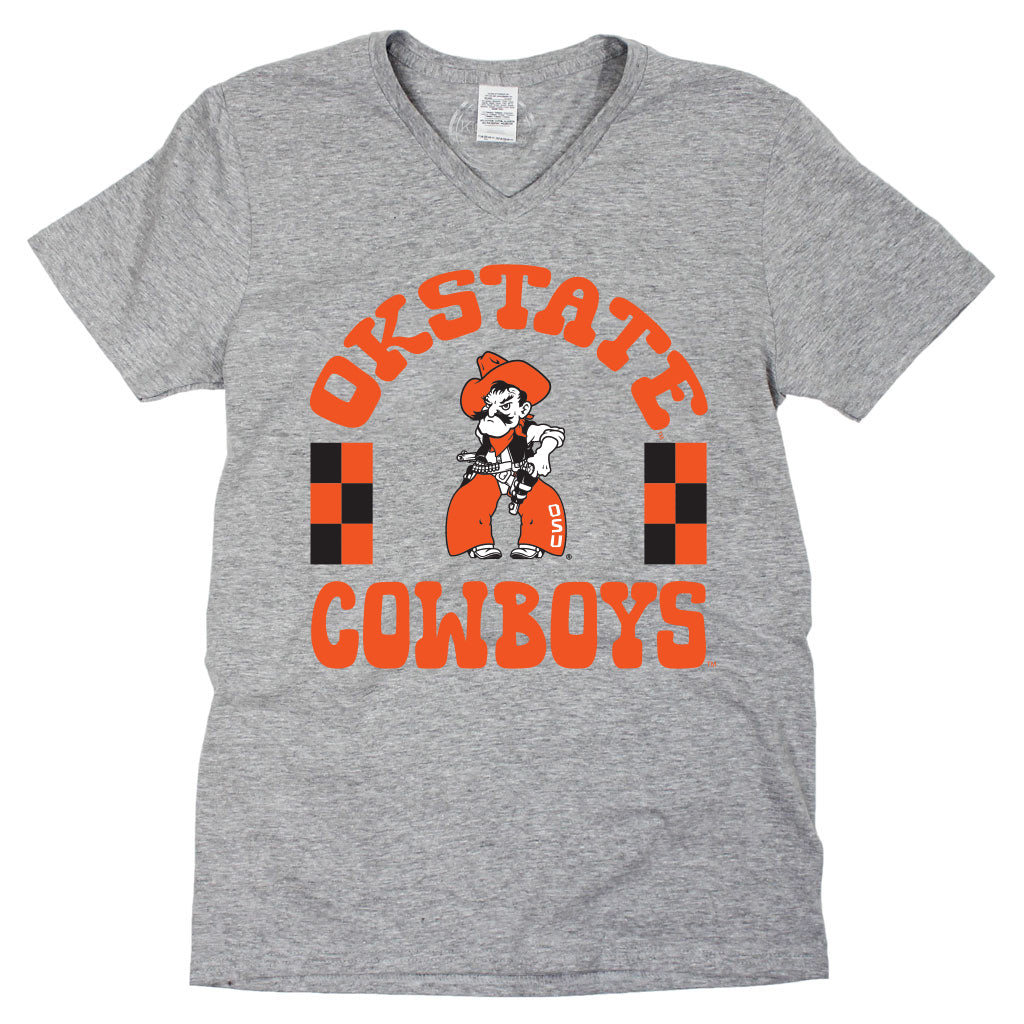 Fancy Fieldgoal V-neck Short Sleeve T-shirt in Oklahoma State University