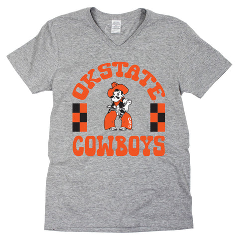 Fancy Fieldgoal V-neck Short Sleeve T-shirt in Oklahoma State University