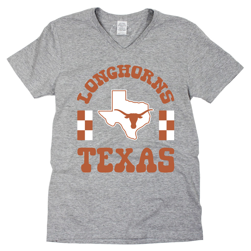 Fancy Fieldgoal V-neck Short Sleeve T-shirt in University of Texas